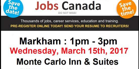 تورنتو | نمایشگاه فرصت های شغلی در مارکهام،15 مارچ